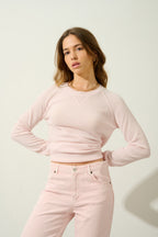 Round Neck Jumper - Etret - Powder