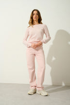 Round Neck Jumper - Etret - Powder