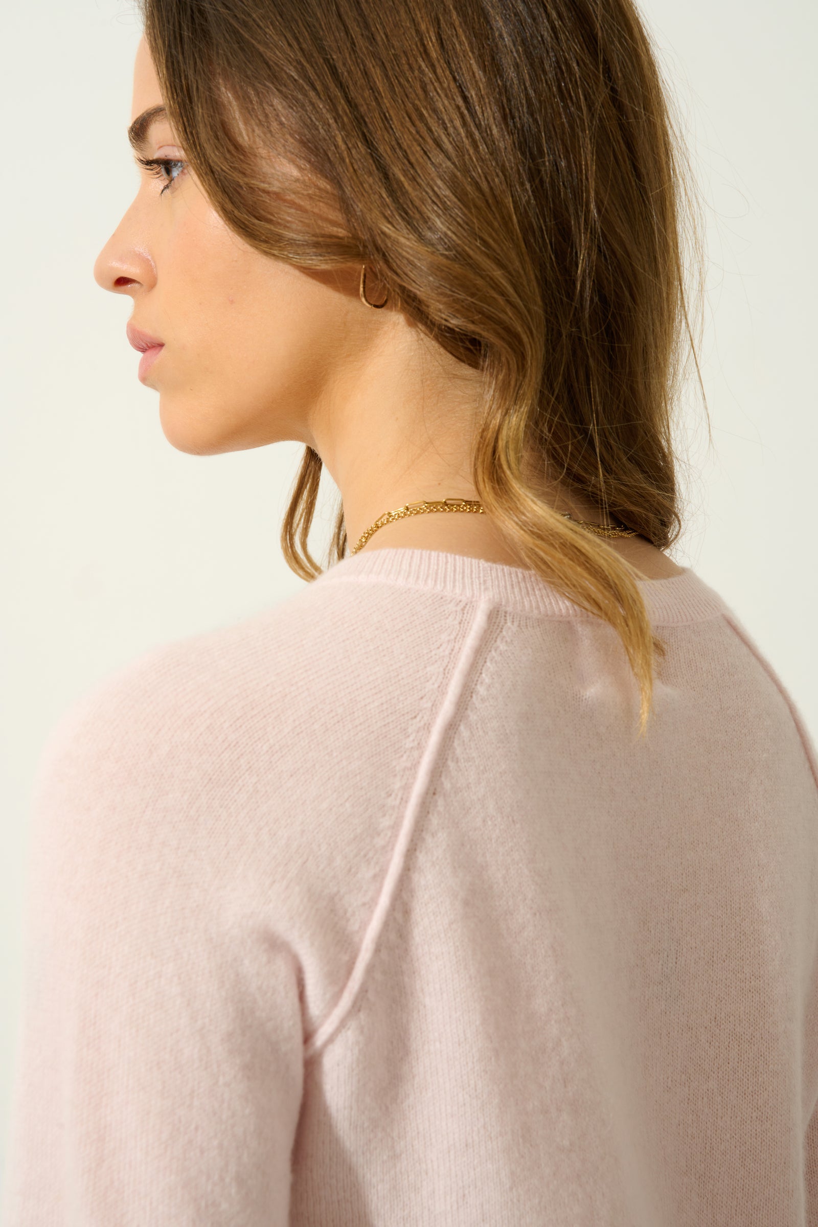 Round Neck Jumper - Etret - Powder