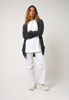 Cardigan Col V - Cimet - Anthracite Chiné
