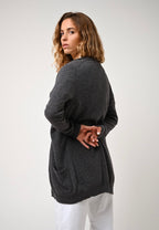 Cardigan Col V - Cimet - Anthracite Chiné