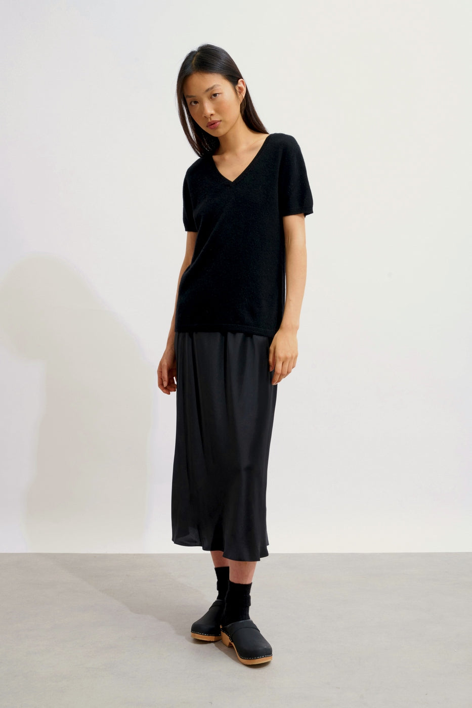 T-Shirt Col V - Kali - Noir