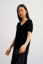 T-Shirt Col V - Kali - Noir