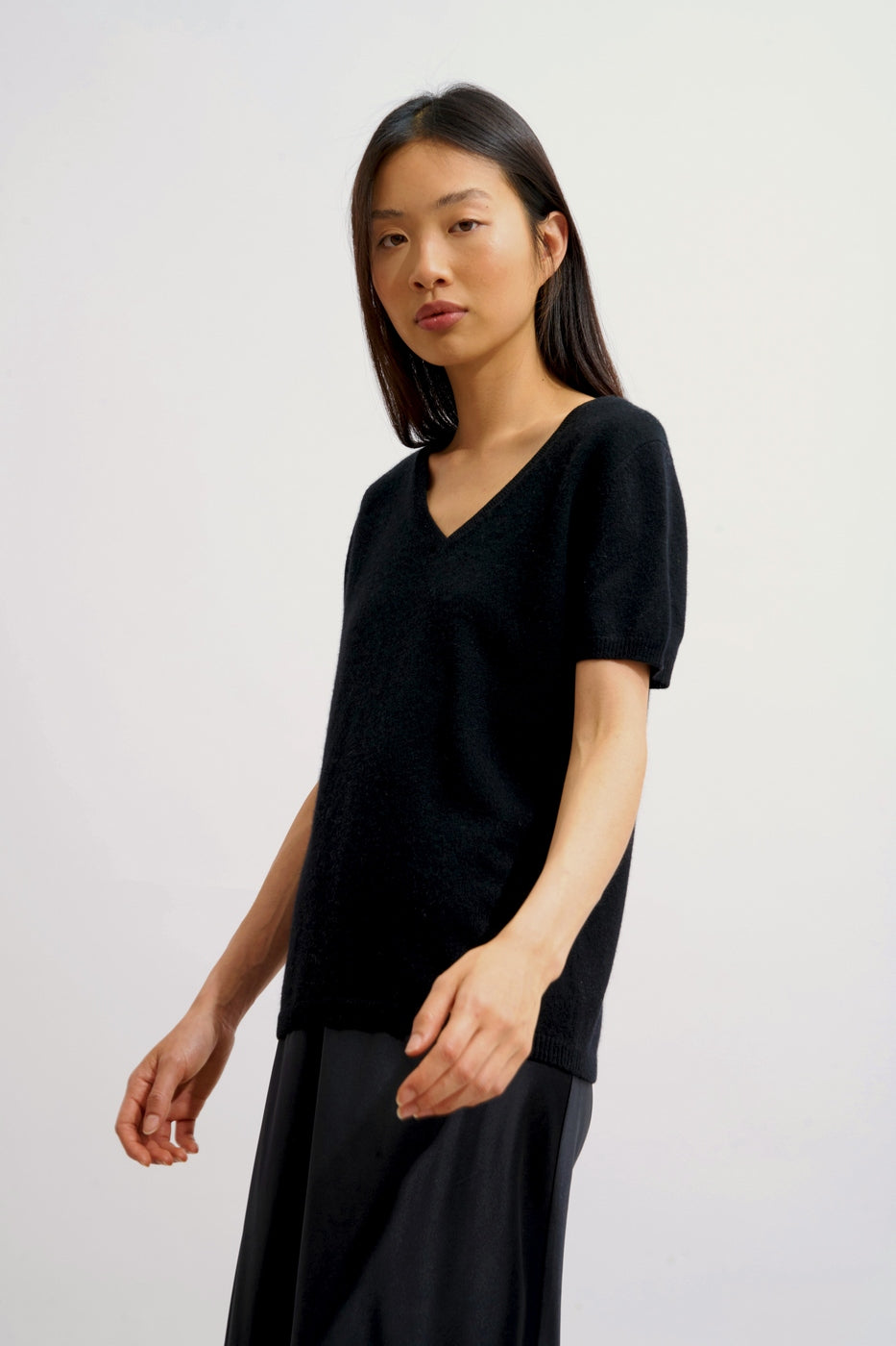 T-Shirt Col V - Kali - Noir