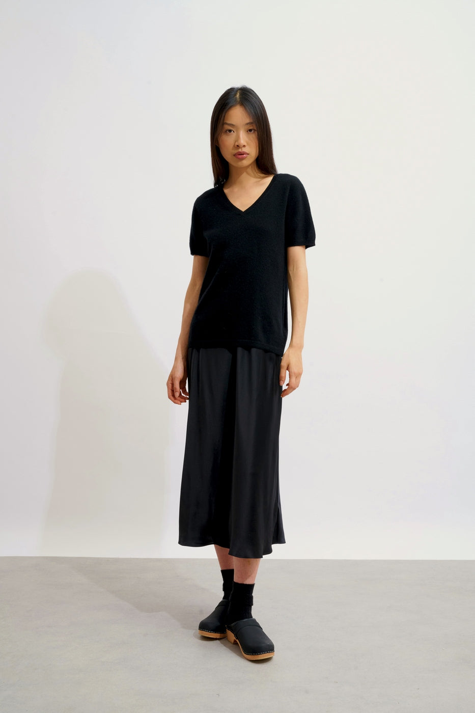 T-Shirt Col V - Kali - Noir