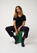 T-Shirt Col V - Kali - Navy