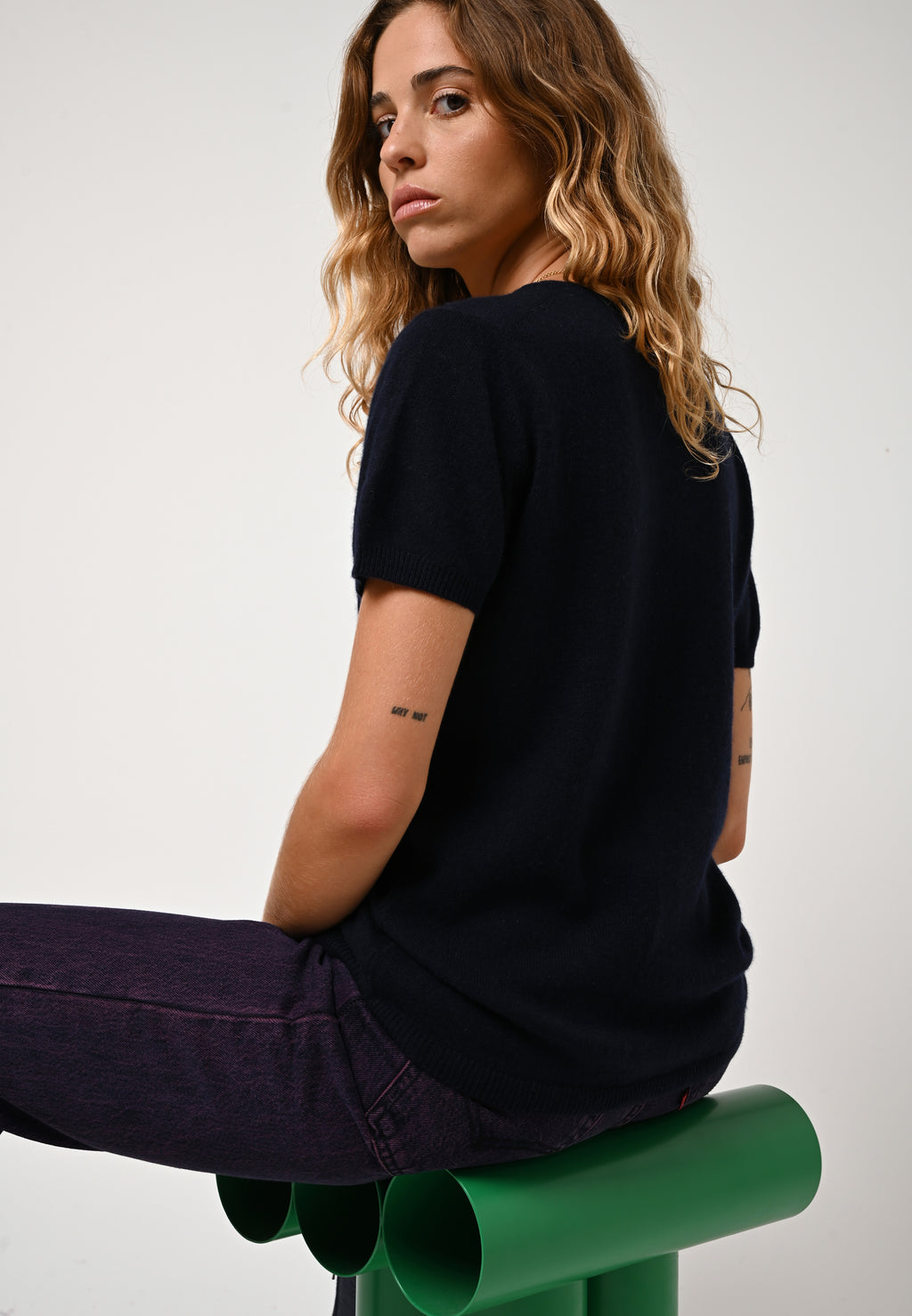 T-Shirt Col V - Kali - Navy