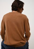 V-Neck Jumper - Agel - Hazelnut