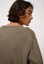 V-Neck Jumper - Agel - Army