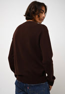 Pull Col Rond Aiglière - Choco - 100% Cachemire - Homme