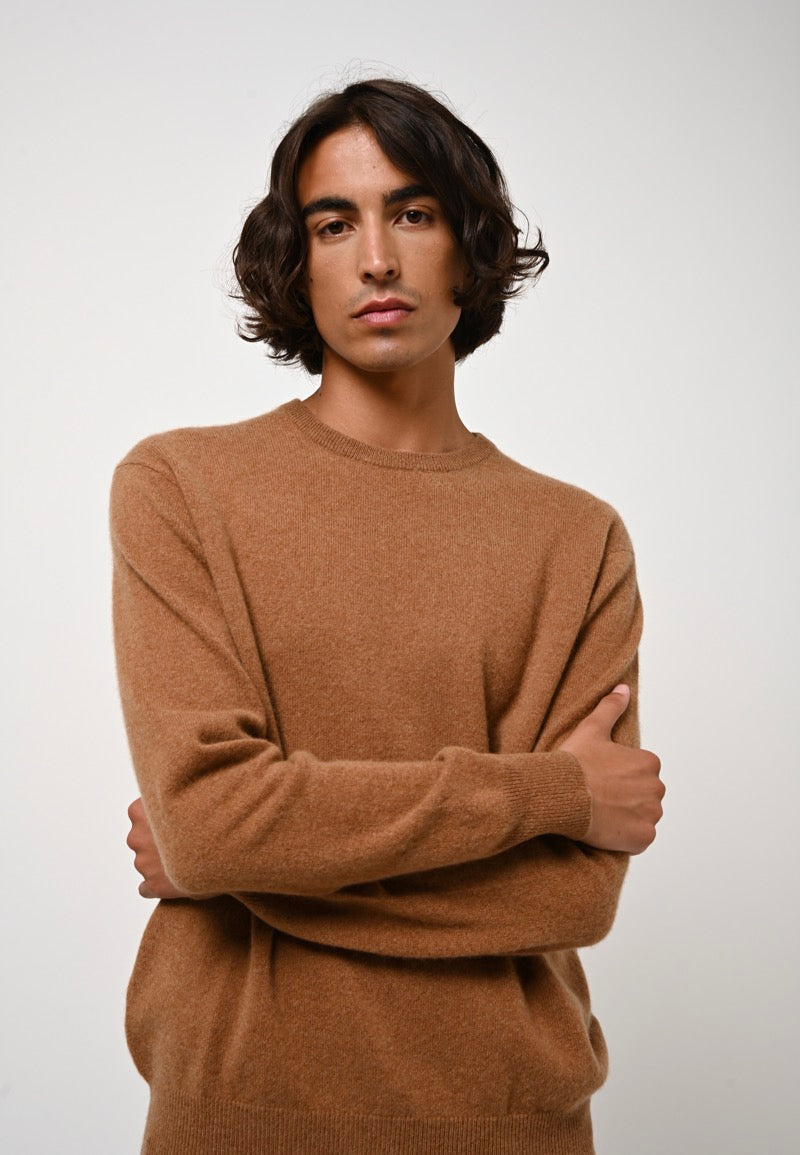Round Neck Jumper - Aiglière - Hazelnut