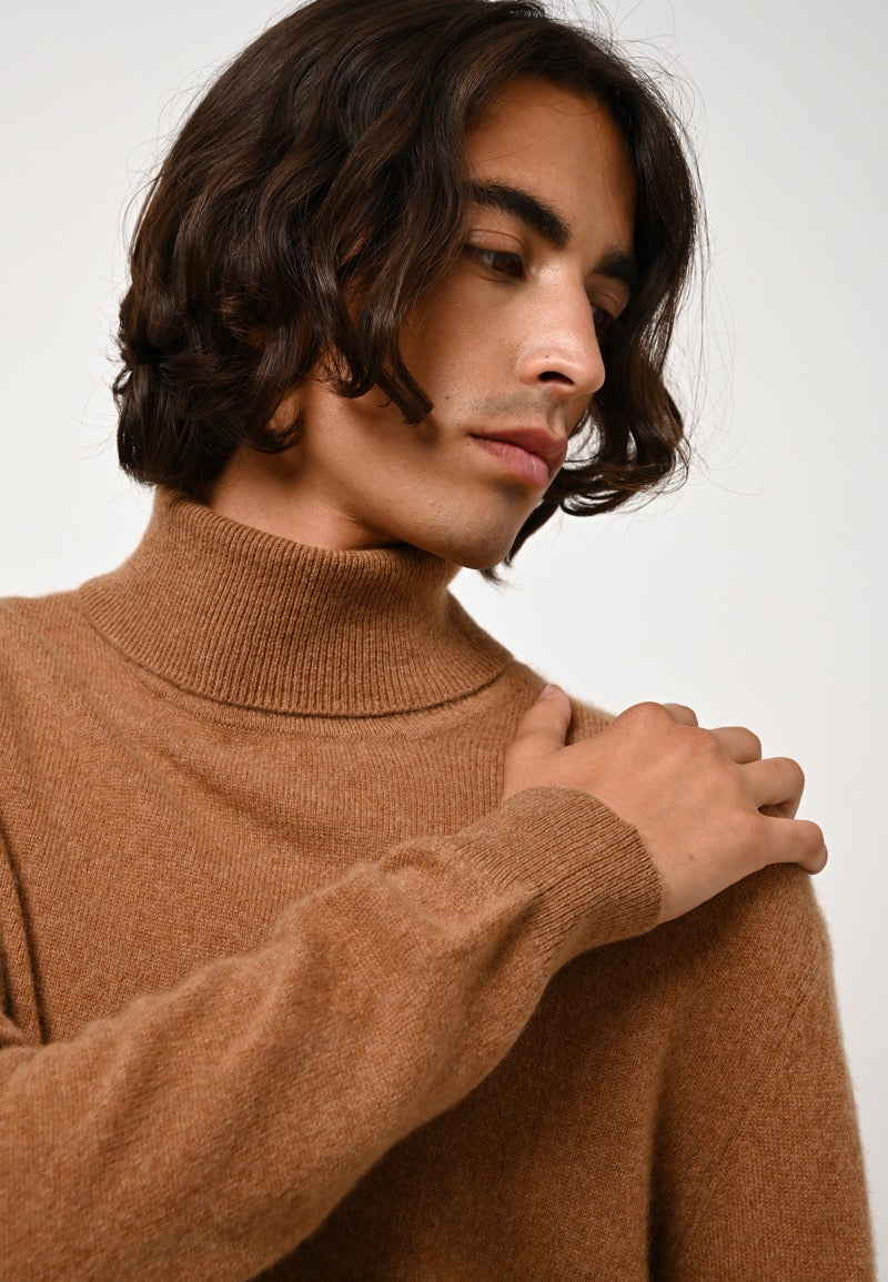 Pull Col Roulé - Bange - Noisette