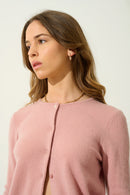 Cardigan Col Rond - Caron - Bois De Rose
