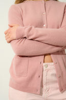 Cardigan Col Rond - Caron - Bois De Rose
