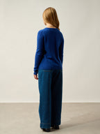 Cardigan Col Rond - Caron - Bleu