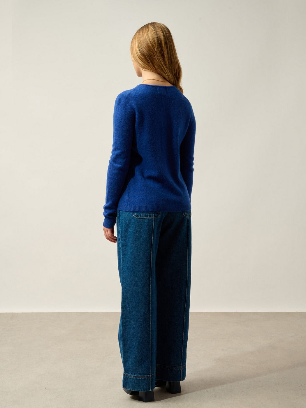 Cardigan Col Rond - Caron - Bleu