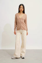 V-Neck Cardigan - Chalais - Marl Camel