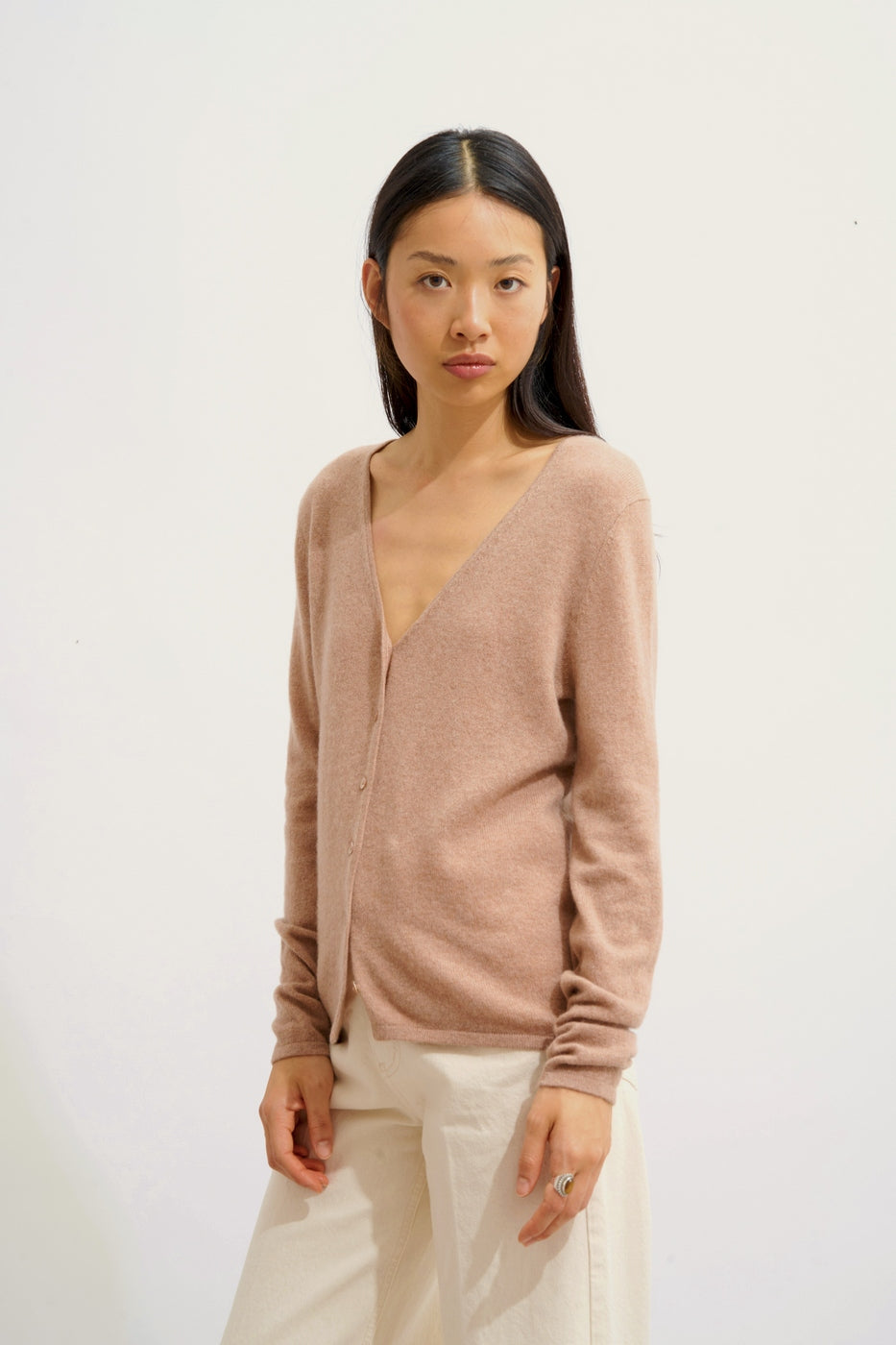 V-Neck Cardigan - Chalais - Marl Camel