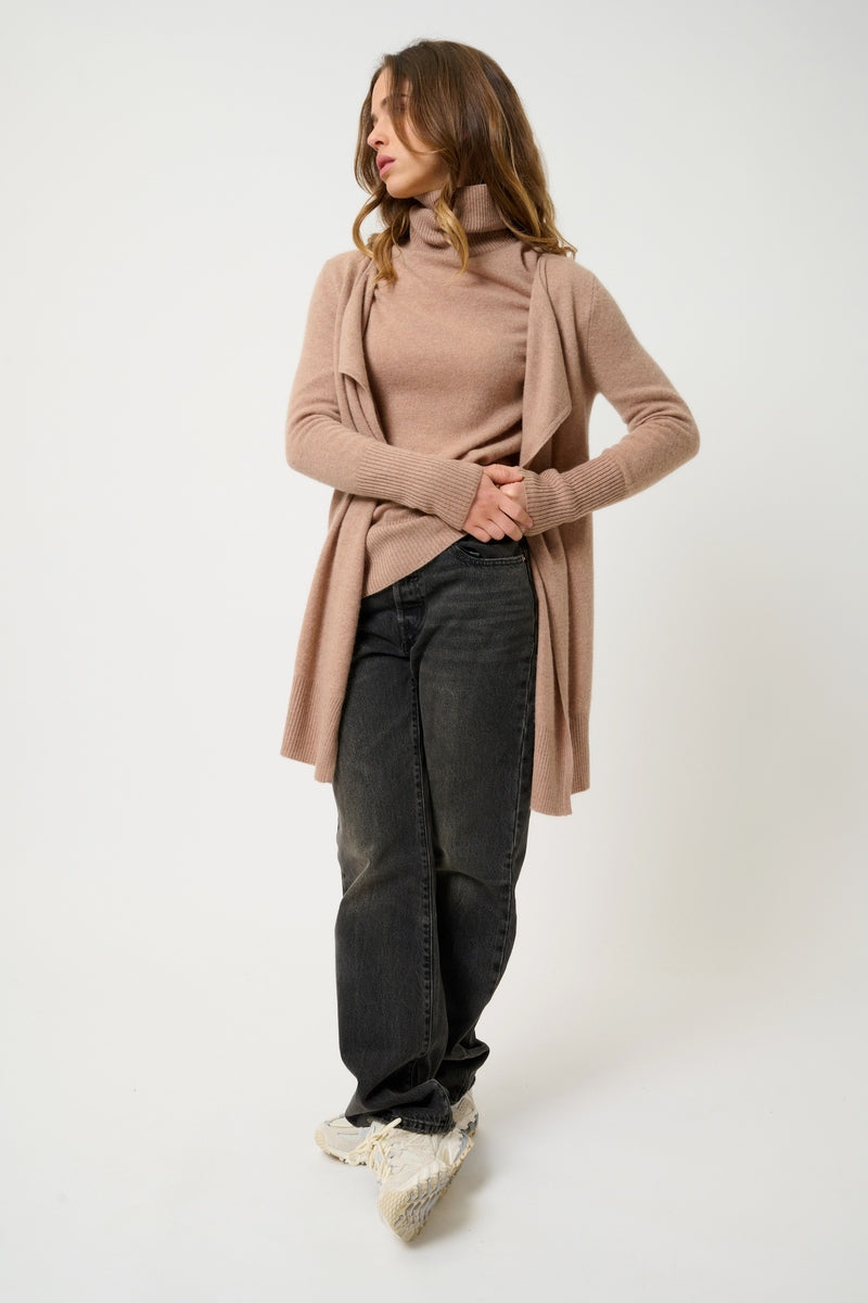 Chaqueta larga - Chésery - Camel jaspeado