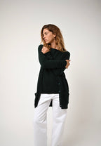 Cardigan Col V - Cimet - Cyprès