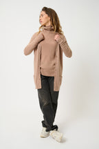 Cárdigan de cuello en V - Cimet - Marrón