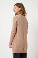 Cardigan Col V Cimet - Camel Chiné - 100% Cachemire 2 Fils - Femme