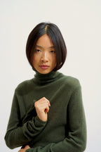 Pull Col Roulé - Bise - Kaki
