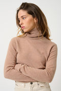 Jersey Cuello Vuelto - Bise - Camel Jaspeado