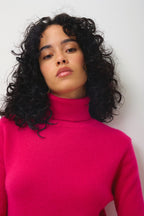 Roll-Neck Jumper - Bise - Pink