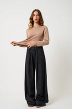 Boat Neck Jumper - Criou - Camel Marl
