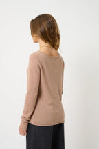 Boat Neck Jumper - Criou - Camel Marl