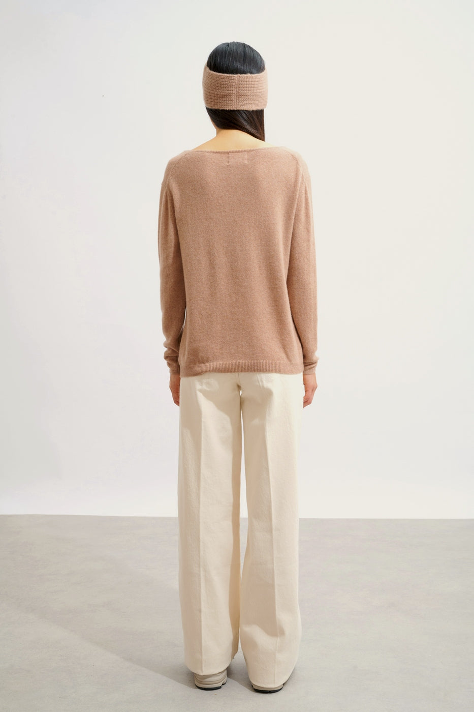 Suéter Cuello Barco - Lanfon - Camel Jaspeado