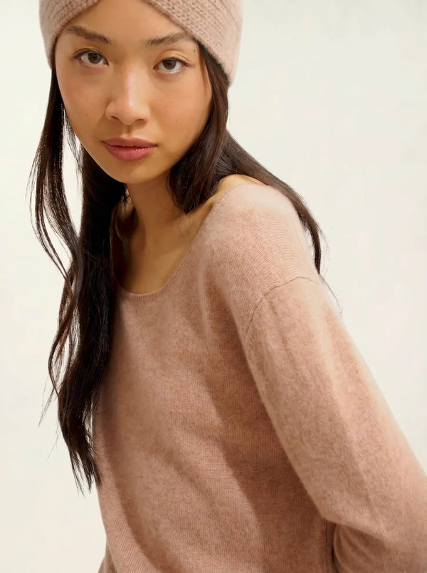 Jersey Cuello Redondo - Lanfon - Camel Jaspeado