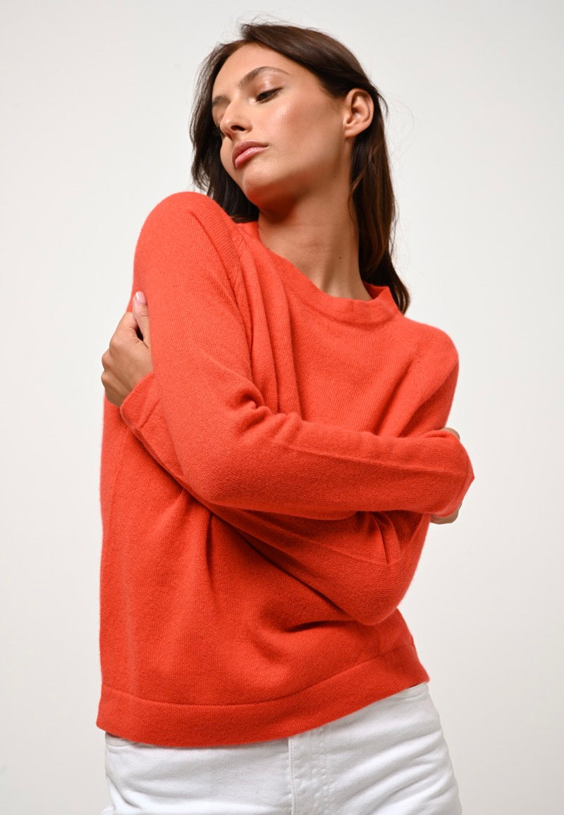 Pull Col Rond - Ecrin - Orange