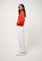 Round-Neck Jumper - Ecrin - Orange