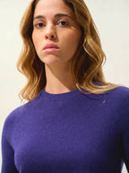 Sweter z okrągłym dekoltem - Ecrin - Purple