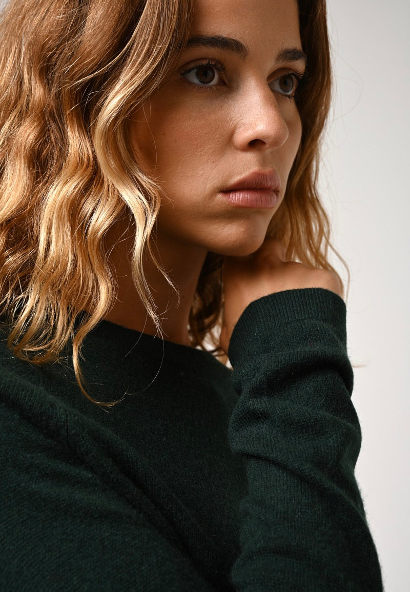 Round Neck Sweater - Ecrin - Cypress