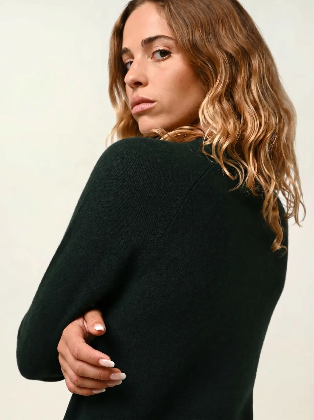 Crew-Neck Jumper - Ecrin - Cypress