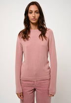 Jersey de cuello redondo - 100% Cachemir de 2 capas - Palisandro - Mujer
