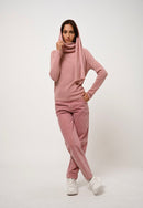 Pull Col Rond - 100% Cachemire 2 Fils - Bois De Rose - Femme