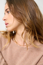 Crew-Neck Jumper - Epéna - Mottled Camel