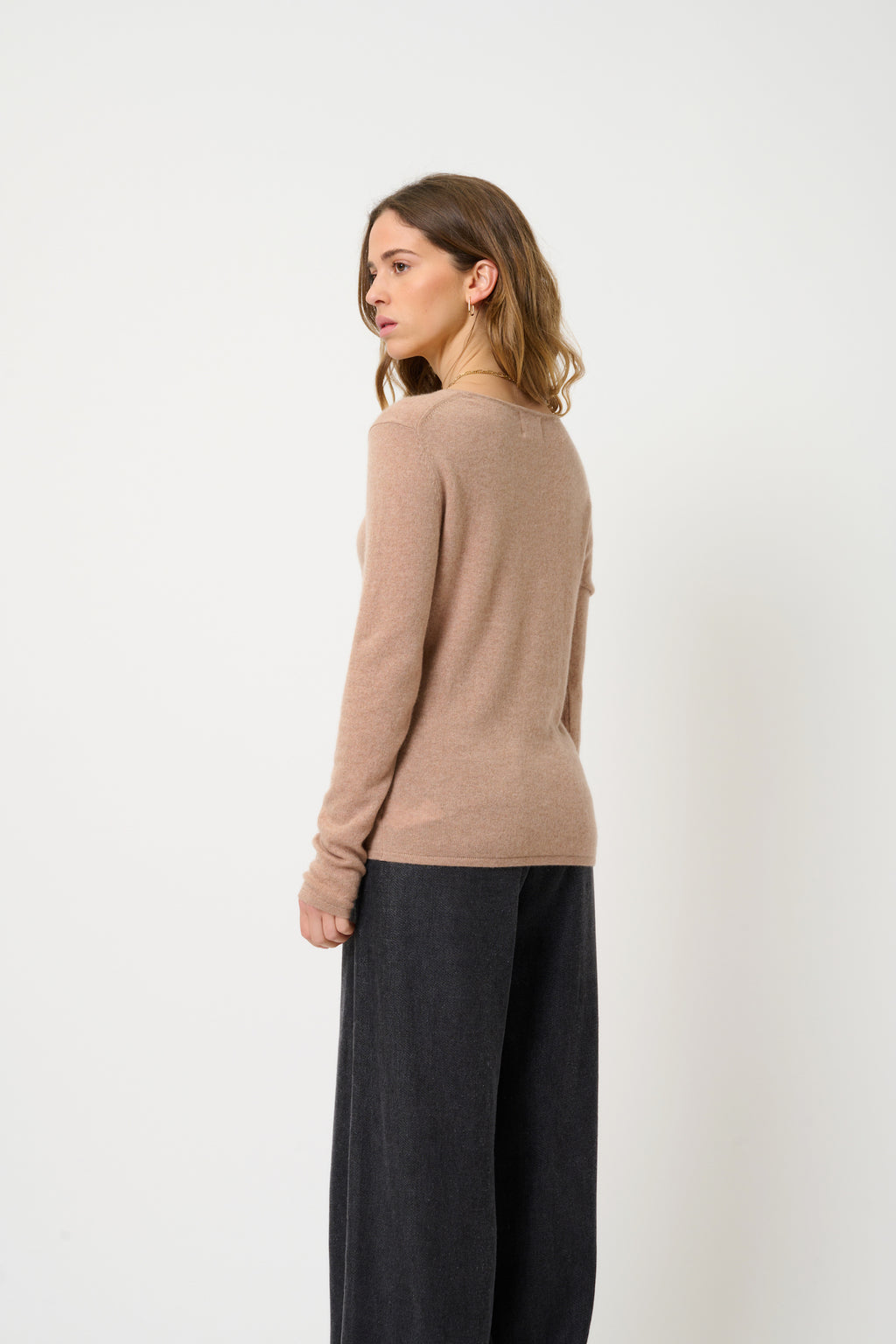 Crew-Neck Jumper - Epéna - Mottled Camel