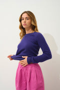 Pull Col Rond - Etret - Purple
