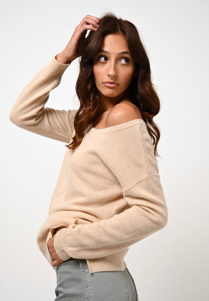Pull Col Rond - Faraut - Sable