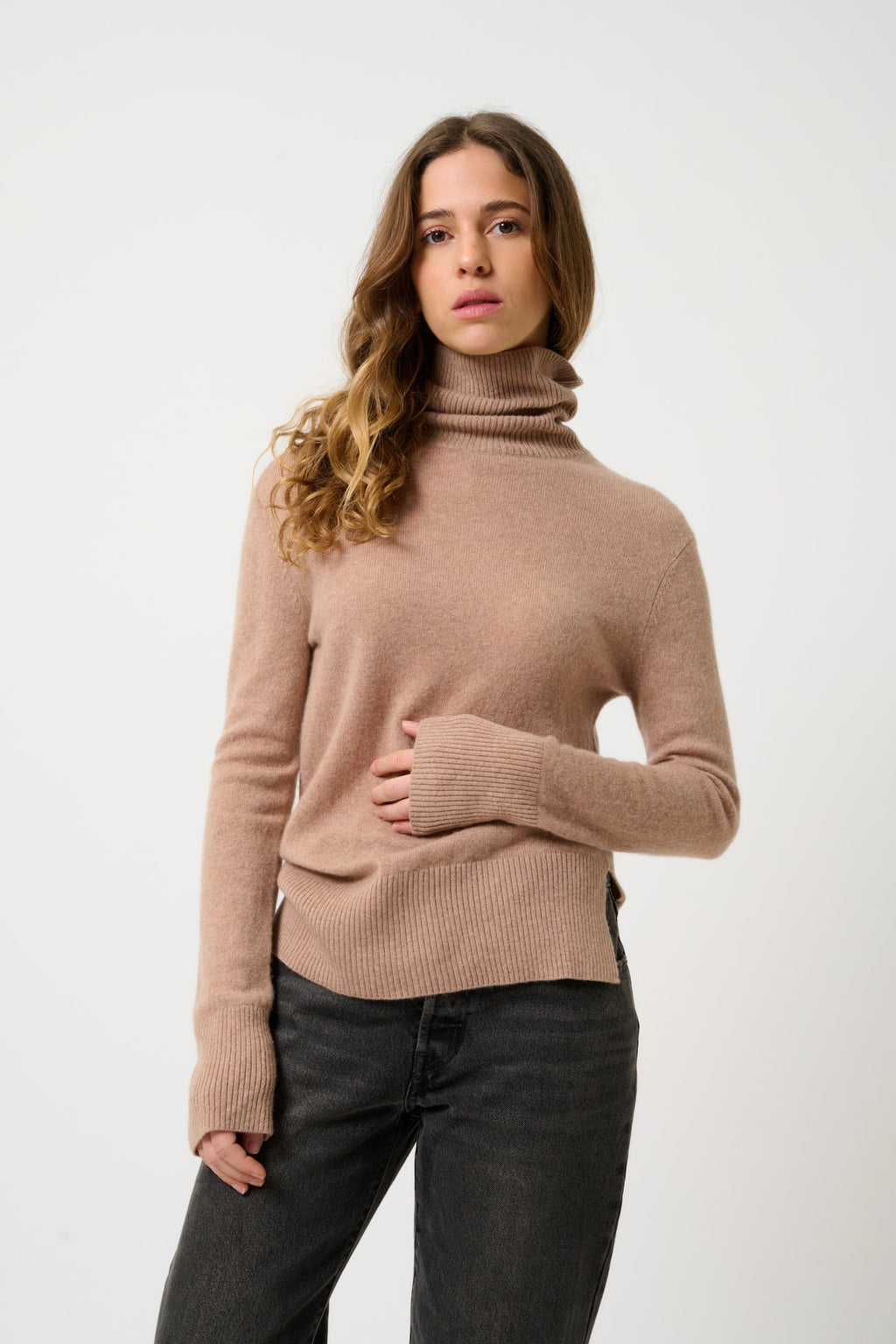 Jersey de Cuello Vuelto - Fornet - Camel Jaspeado