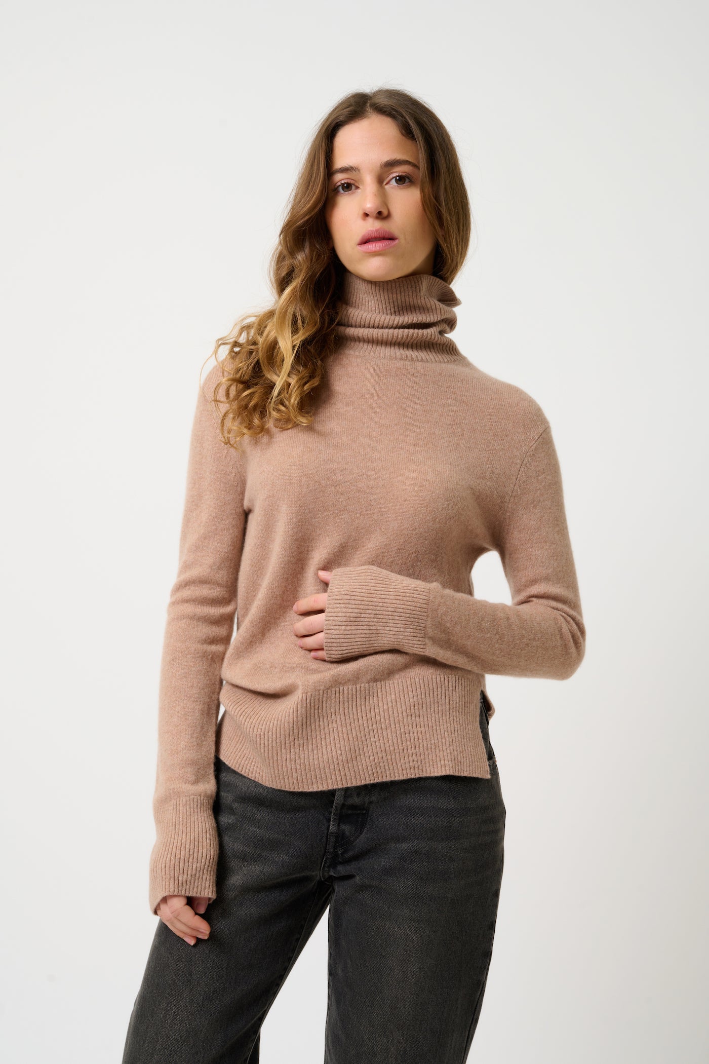 Jersey de Cuello Vuelto - Fornet - Camel Jaspeado