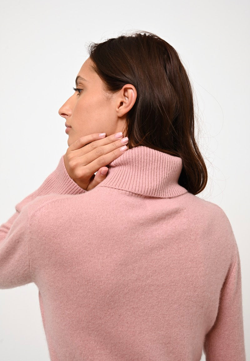 Roll-Neck Jumper - Fornet - Rosewood