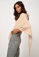 Poncho Carra - Sable - 100% Cachemire 2 Fils - Femme