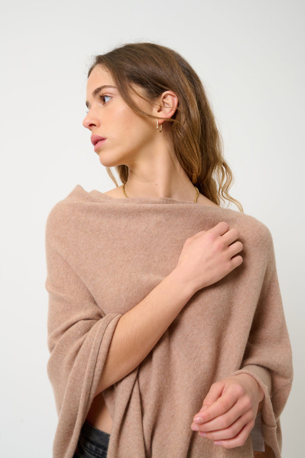 Poncho - Carra - Camel jaspeado