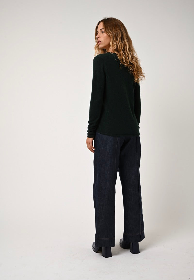 Galise V-Neck Jumper - Cypress - 100% 2-Ply Cashmere